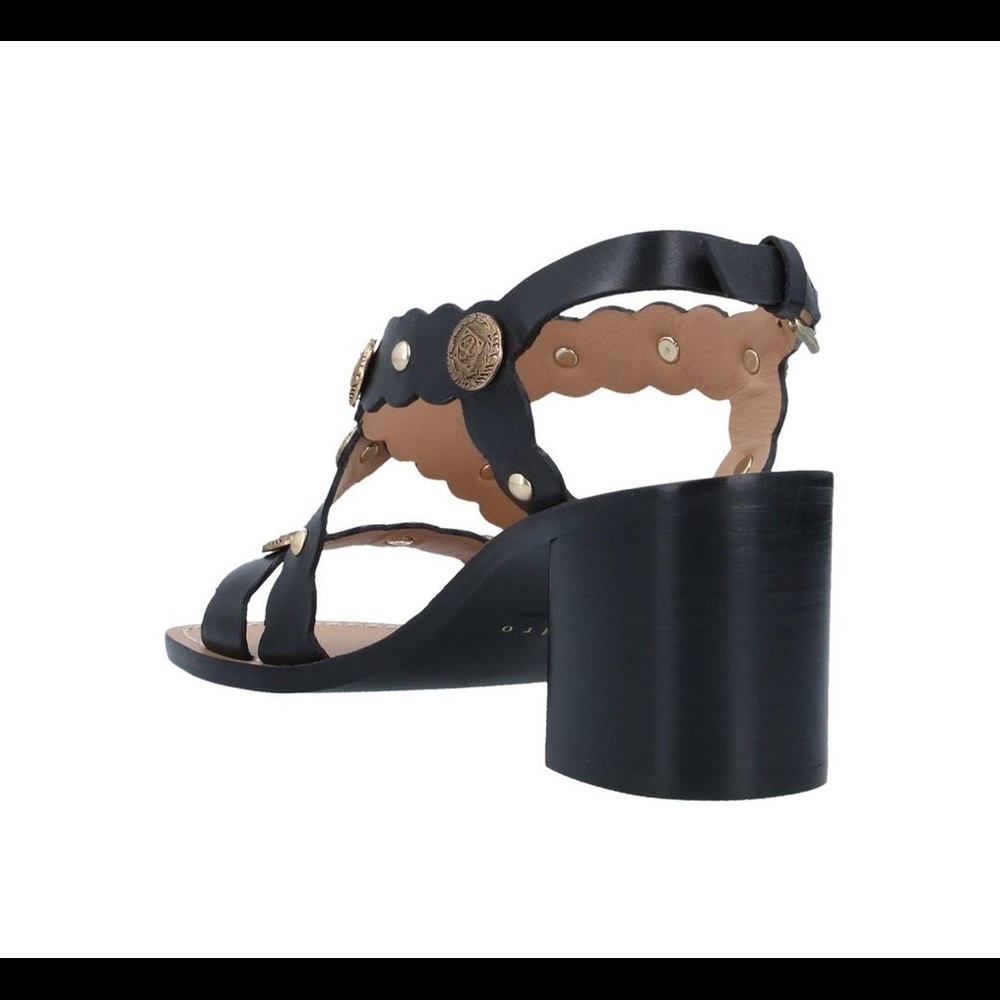 SANDRO NWT VESPER LEATHER SLINGBACK SANDALS SZ 7 - Picture 5 of 6